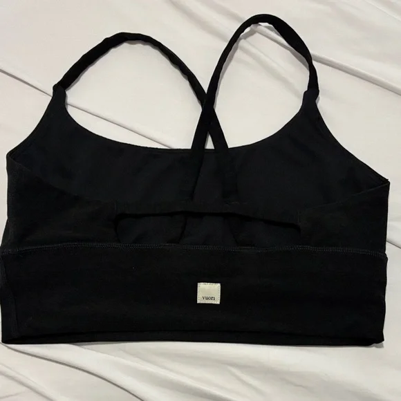 Vuori heathered black long line sports bra - Picture 2 of 3